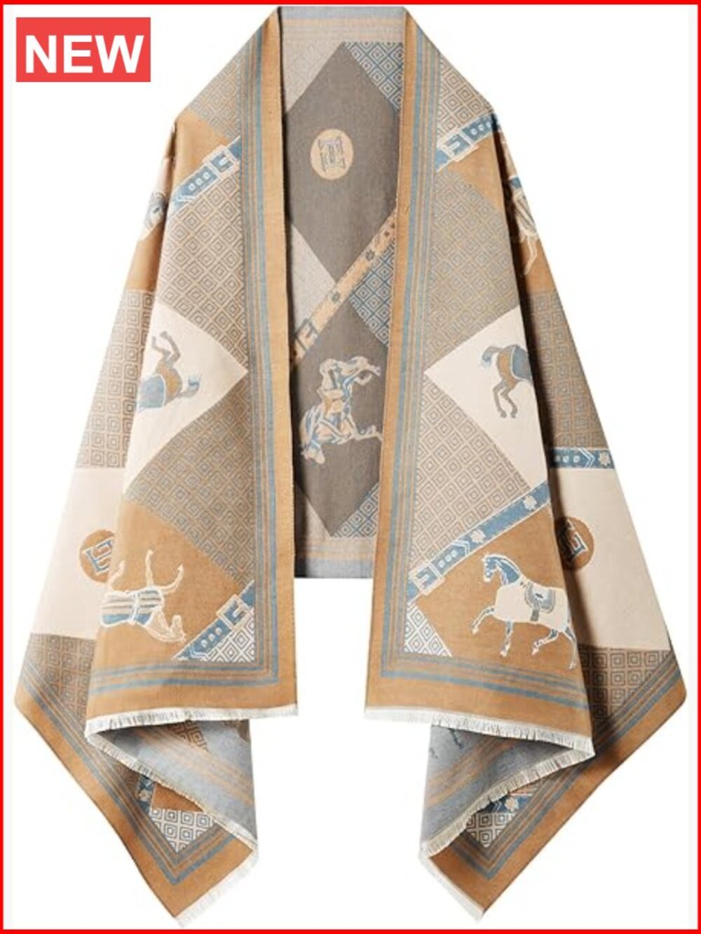 Reversible Pashmina Shawl Wrap Acrylic Scarve